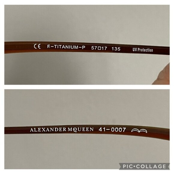 Vintage Y2K Alexander McQueen Pink Rectangular Sunglasses - SMALL, made in Japan - Picture 7 of 11